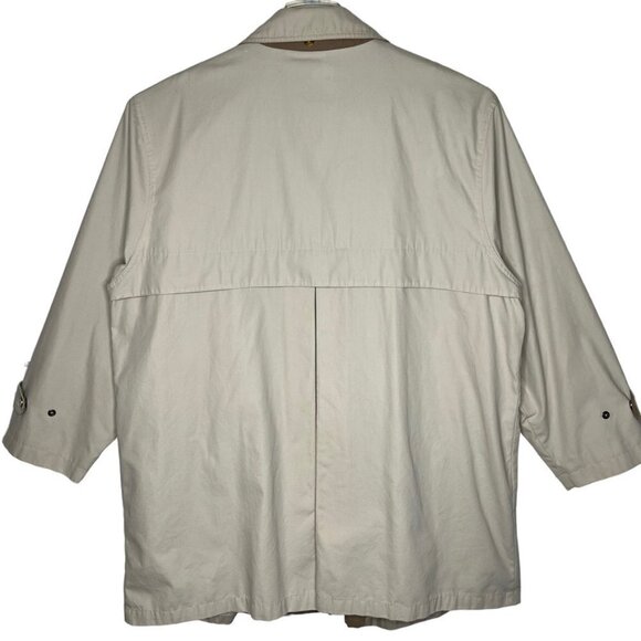 London Fog Limited Edition Beige Hooded Trench Coat Size 1X Detachable Hood Long - Picture 2 of 16